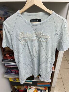 G-Star Light Blue Short Sleeve Logo Tee